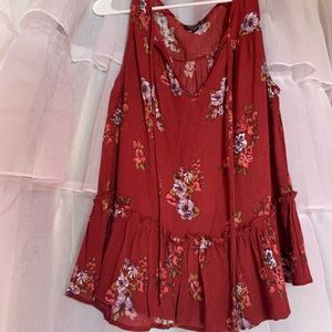 Loose floral tank top